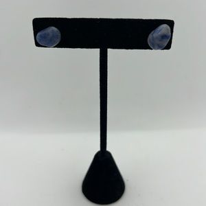 Marble stone blue studs